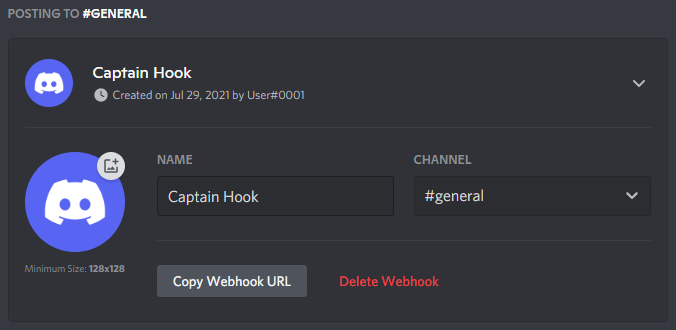 Creating a Webhook